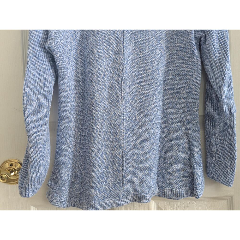 Talbots Women's Knit Sweater Size Medium Blue White Lightweight Classic Casual - Picture 9 of 14